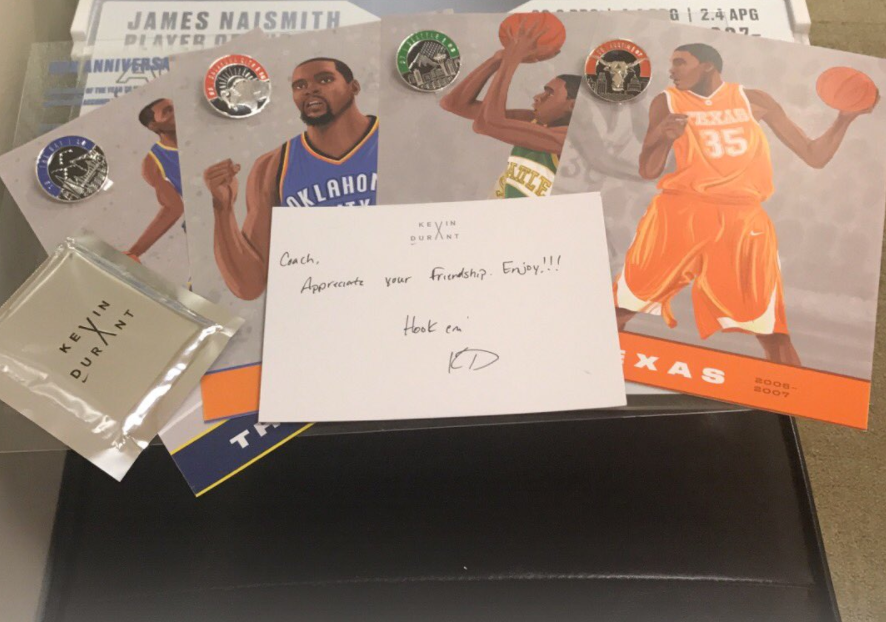 Kevin Durant Sends Handwritten Notes, Gifts To Texas Staff