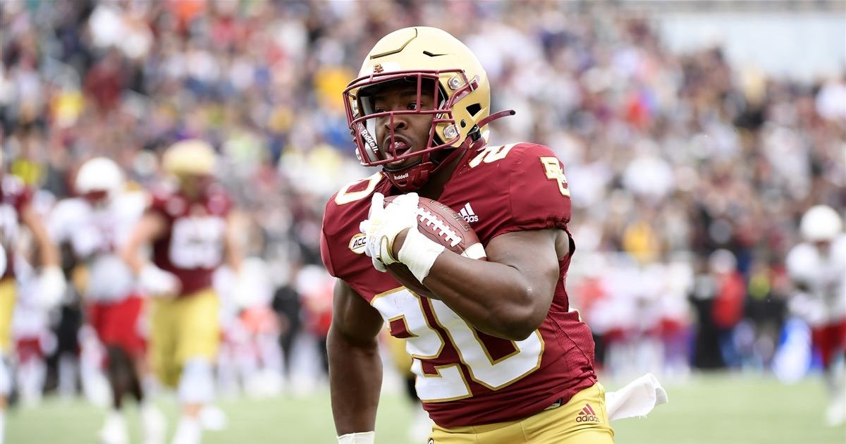 Clemson Vs. Boston College: Eagles Rbs Alex Broome, Alec Sinkfield, Cam 