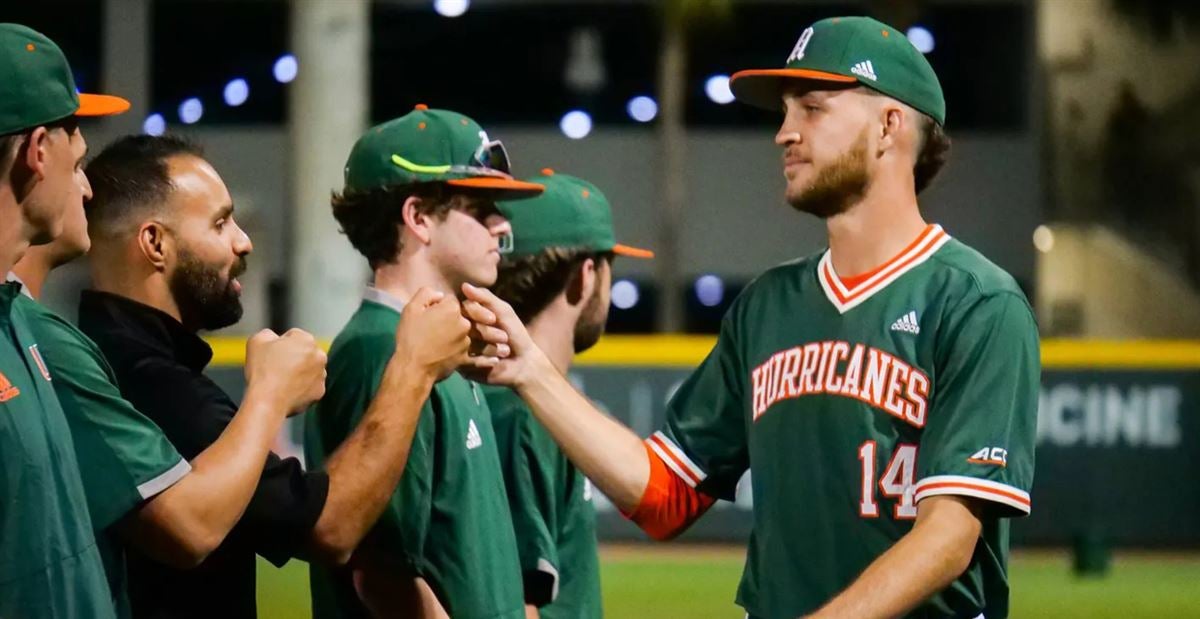 Miami Hurricanes Jersey 14 Carson Palmquist Gray College Baseball