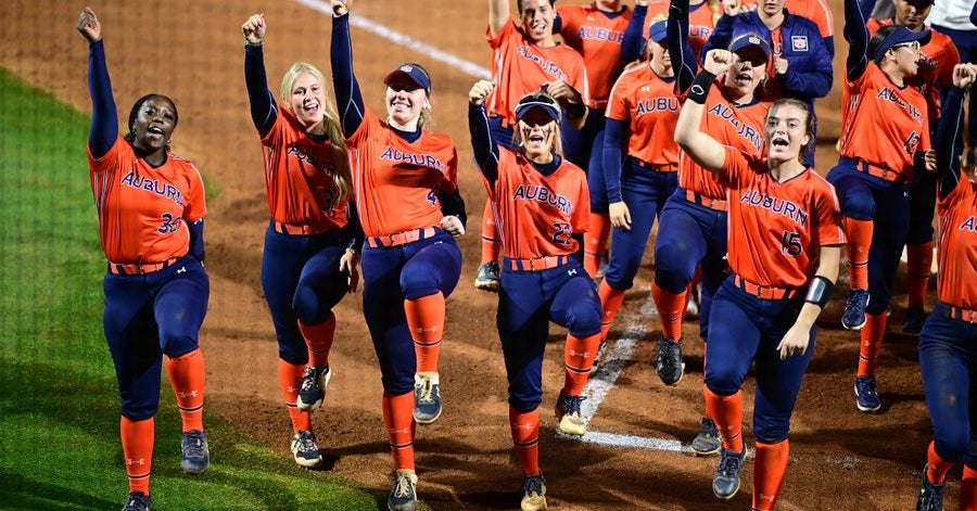 Tresvik shows off in the circle, at the plate as Auburn softball opens ...
