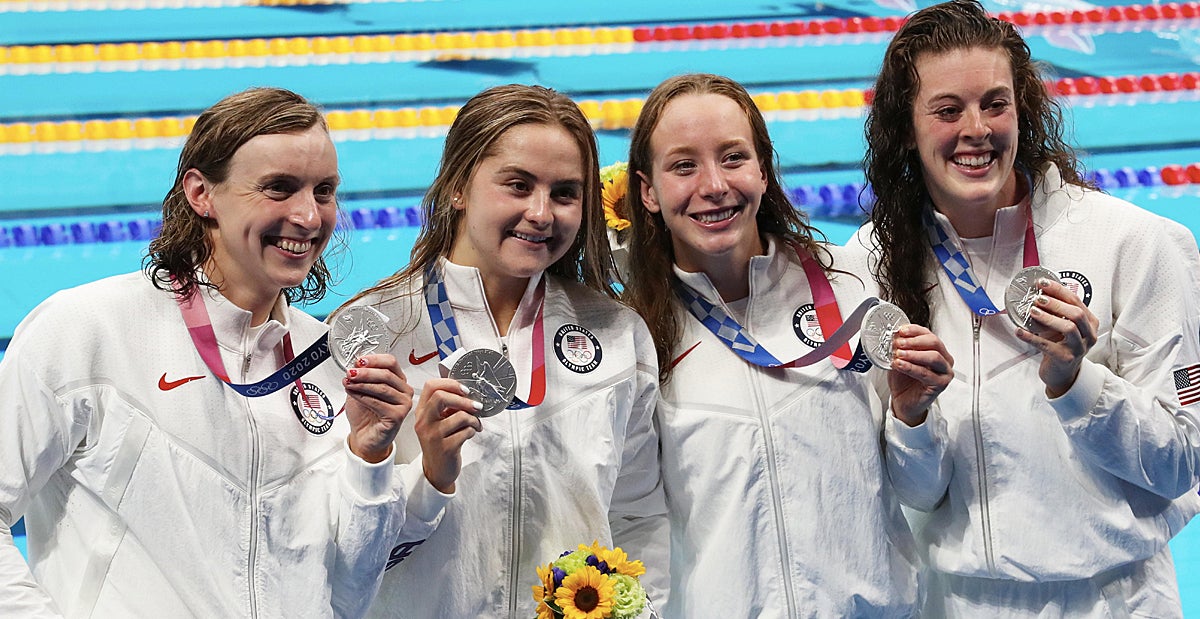 UVA swimmer Paige Madden helps power United States to silver in 2020