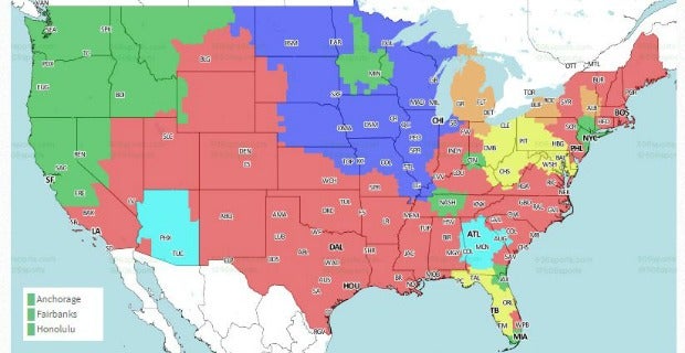 NFL Coverage Map Week 11: TV Schedule for CBS, FOX Broadcasts