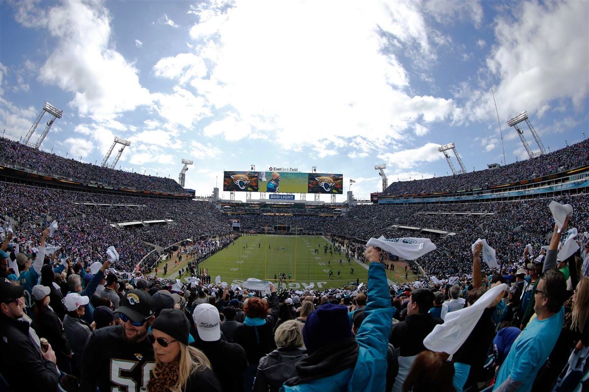 Jacksonville Jaguars fan wears pants in stadium pool (Photo)