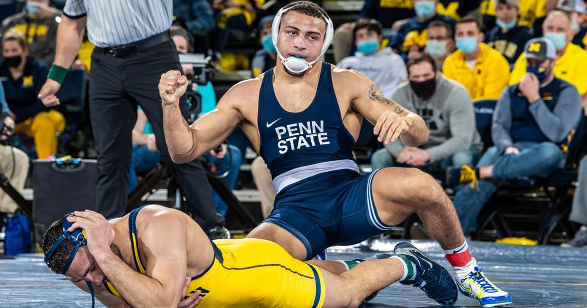 Penn State wrestling No. 1 Nittany Lions dominate No. 3 Michigan 296