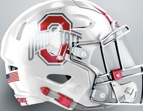 ohio state scarlet helmet