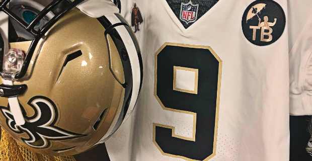 saints jersey with tom benson patch for sale