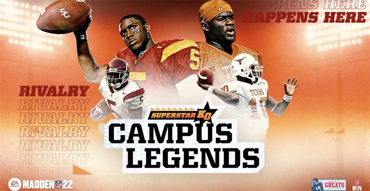 Madden NFL 22 Superstar KO - College Legends List 