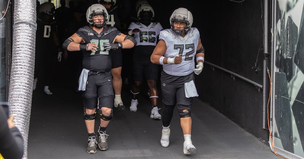 Breaking down Oregon's offensive line rotations from the 2025 spring game
