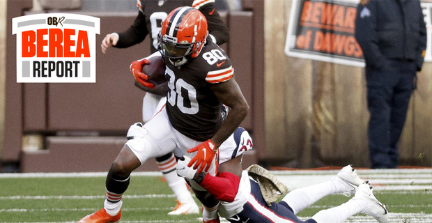 Jarvis Landry Cleveland Browns Unsigned Touchdown vs. Carolina Panthers Photograph