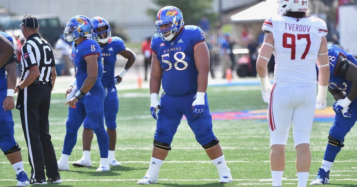 New offensive linemen listed on KU football roster for Fall Camp