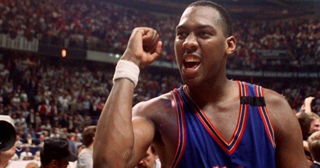 Danny Manning Ku Basketball S 86 Team Set Table For 88 Title