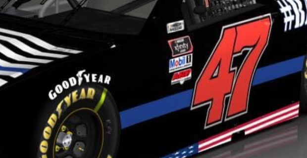 Nascar Team Reveals Back The Blue Paint Job On Mhr Team Car