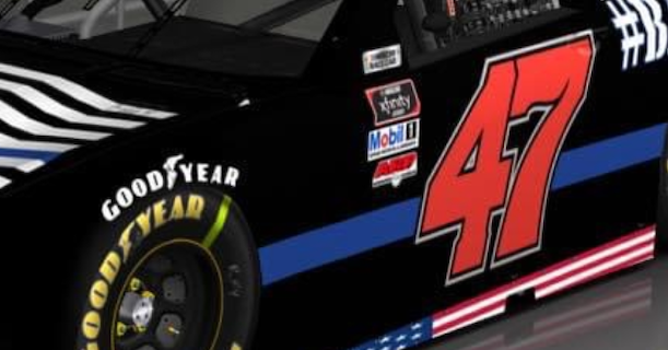 NASCAR team reveals 'Back the Blue' paint job on MHR team car
