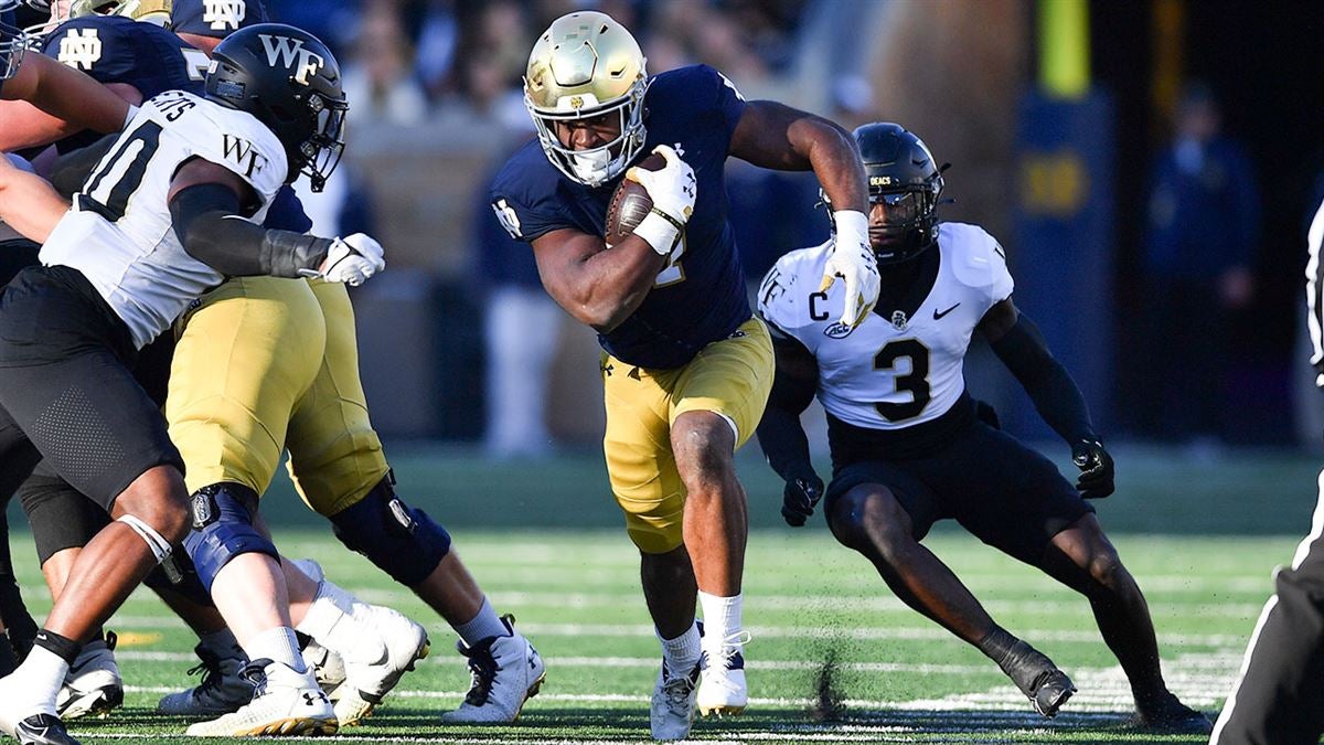 WATCH: 4-TD Performance (so far) for Notre Dame RB Audric Estime