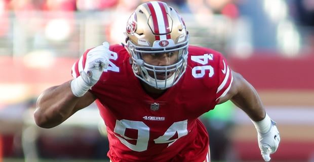 New York Jets defensive end Solomon Thomas (94) waits with