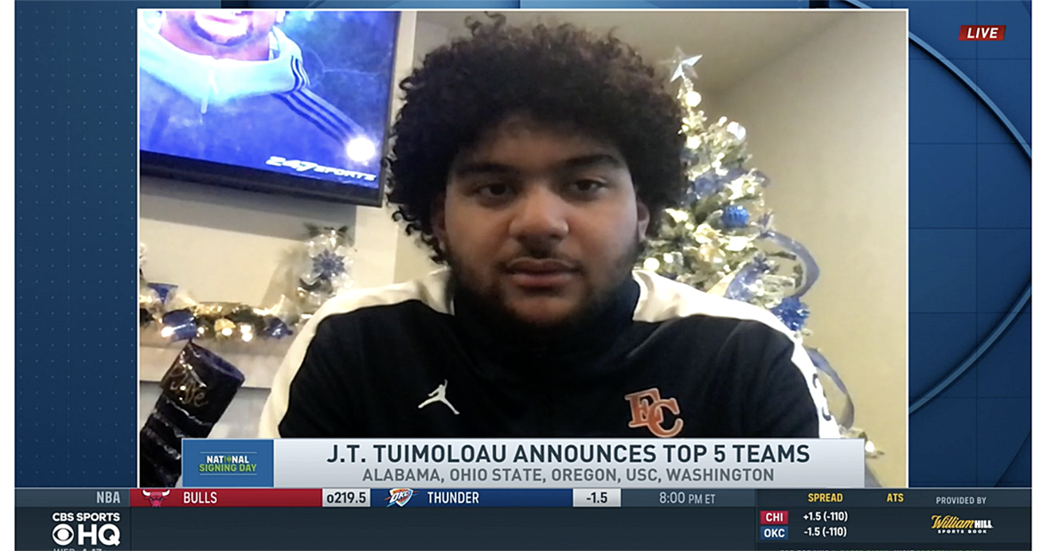 WATCH: Nation's No. 1 player J.T. Tuimoloau names top five