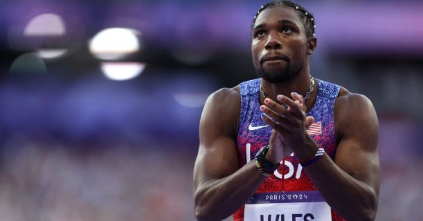 WATCH: Olympic gold medalist Noah Lyles nearly loses race to YouTube ...
