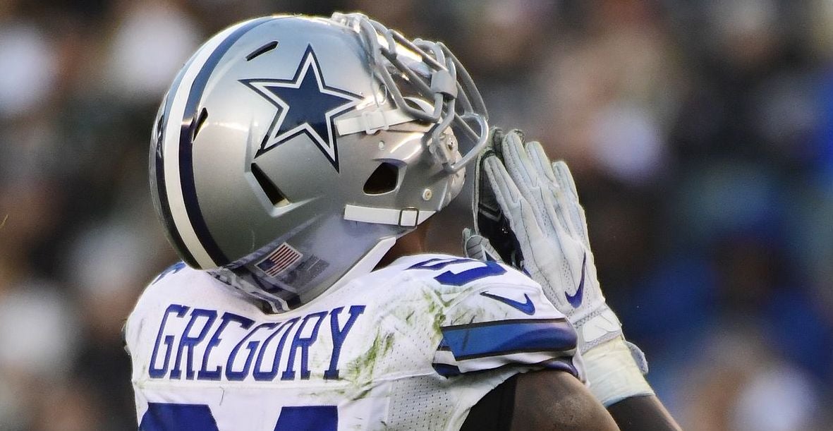 Houston, TX, USA. 7th Oct, 2018. Dallas Cowboys free safety Xavier Woods  (25) celebrates after breaking up a pass during the fourth quarter against  the Houston Texans in the NFL football game