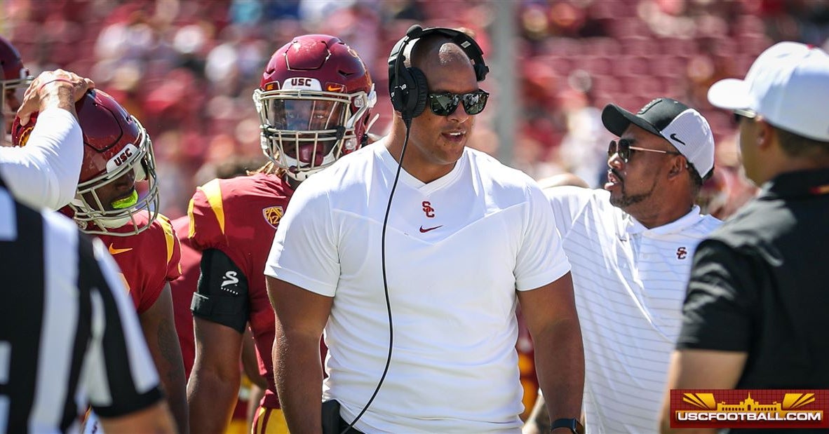 USC DL coach Vic So'oto excited to face Stanford's downhill rushing attack