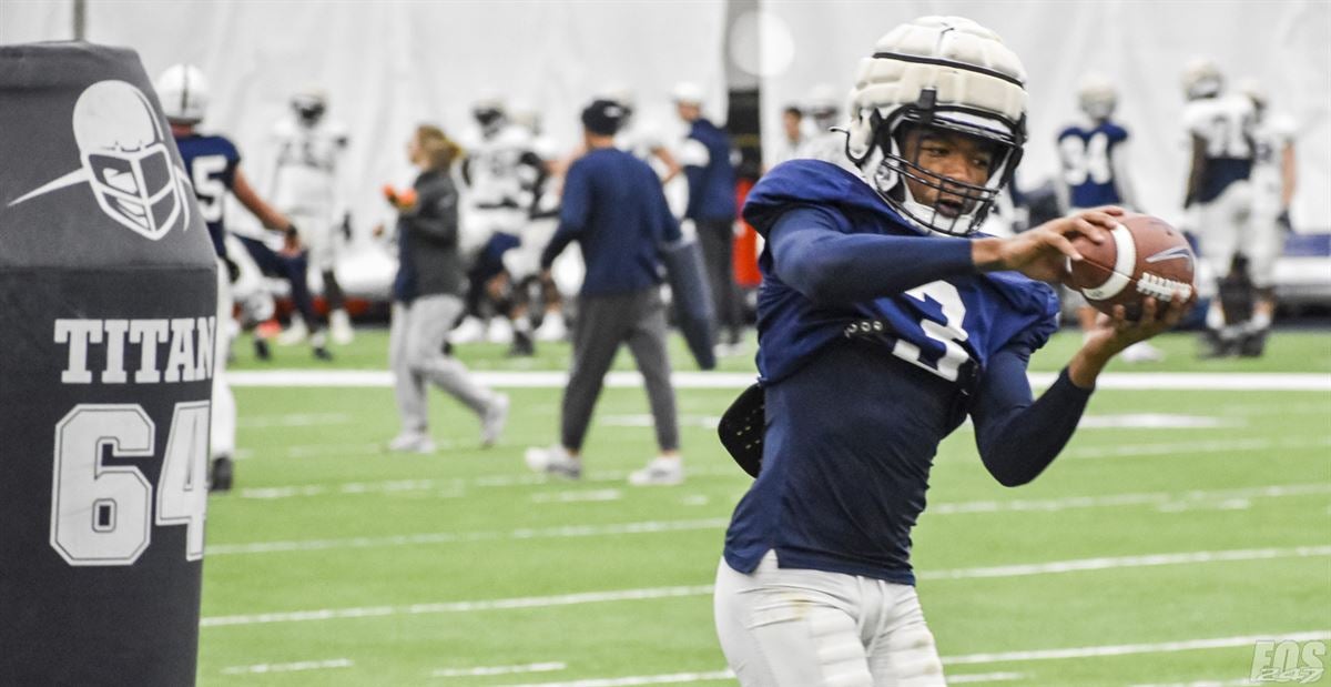 Penn State NIL Mehki Flowers 10 Football Jersey in Navy by The Family Clothesline