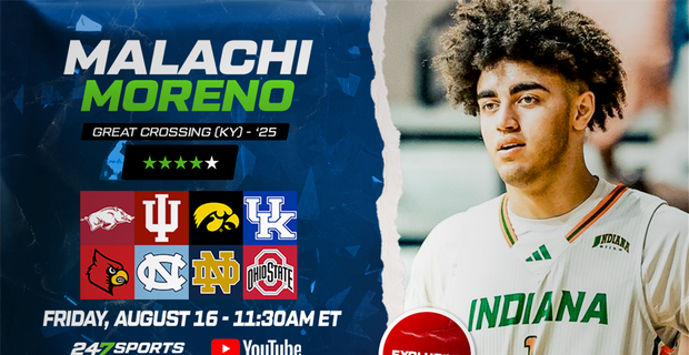 Top25 recruit Malachi Moreno to announce decision live on 247Sports on Friday