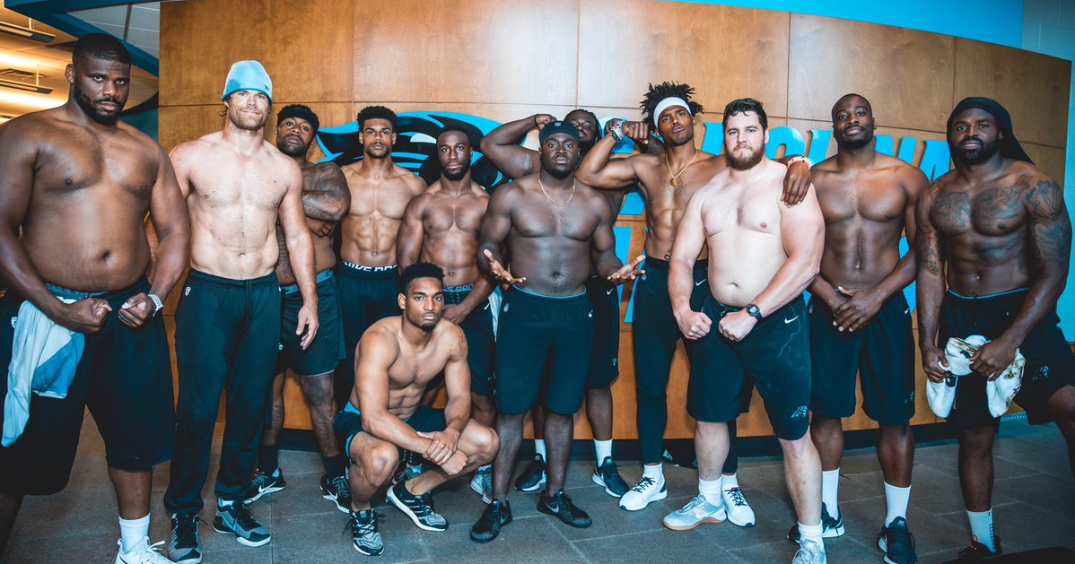 Daryl Williams joins Carolina Panthers teammates for Flex Friday