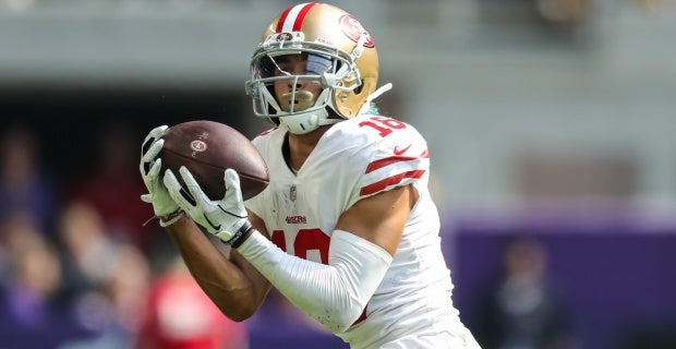 49ers' practice report: Pettis appears; linemen lock up; less gas