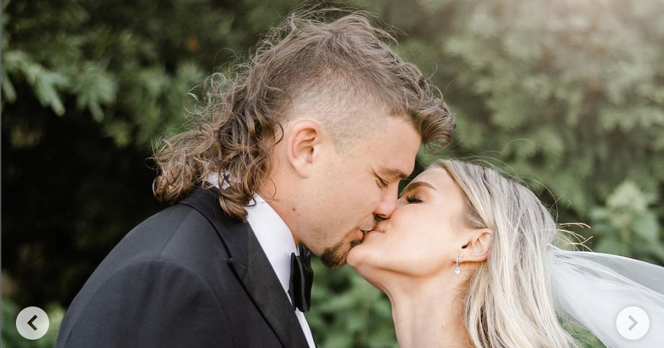 Former UNC LB Cole Holcomb Gets Married with Epic Mullet Haircut