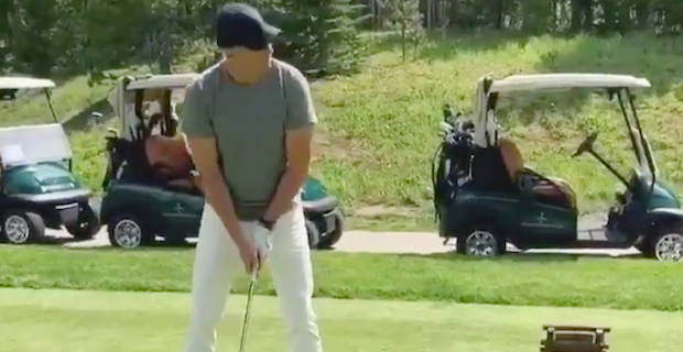 Tom Brady Swears In Front Of His Kids After Bad Golf Swing