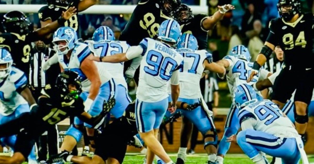 UNC kicker Rece Verhoff has career game in Tar Heels' loss to Wake Forest