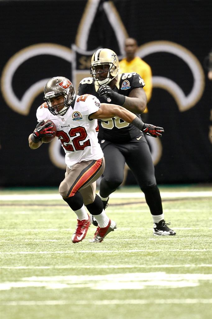 16 January 2010: New Orleans Saints defensive tackle Sedrick Ellis (98)  celebrates on the field during a 45-14 win by the New Orleans Saints over  the Arizona Cardinals in a 2010 NFC