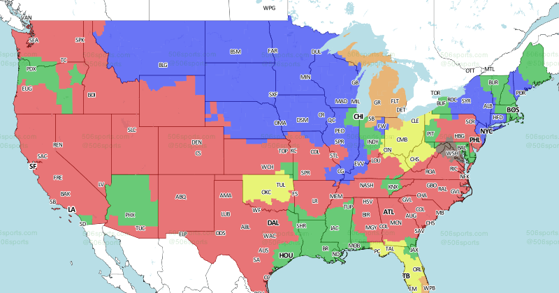 Coverage Map released for Panthers vs. Eagles