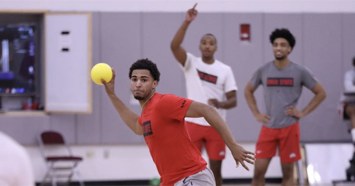 Watch Ohio State hoops coaches surprise players with dodgeball