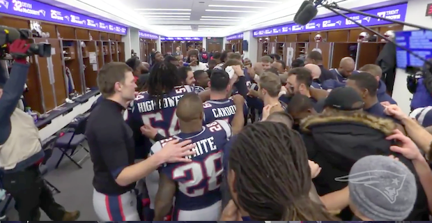 WATCH: Bears' post-game locker room celebration after win vs. Patriots