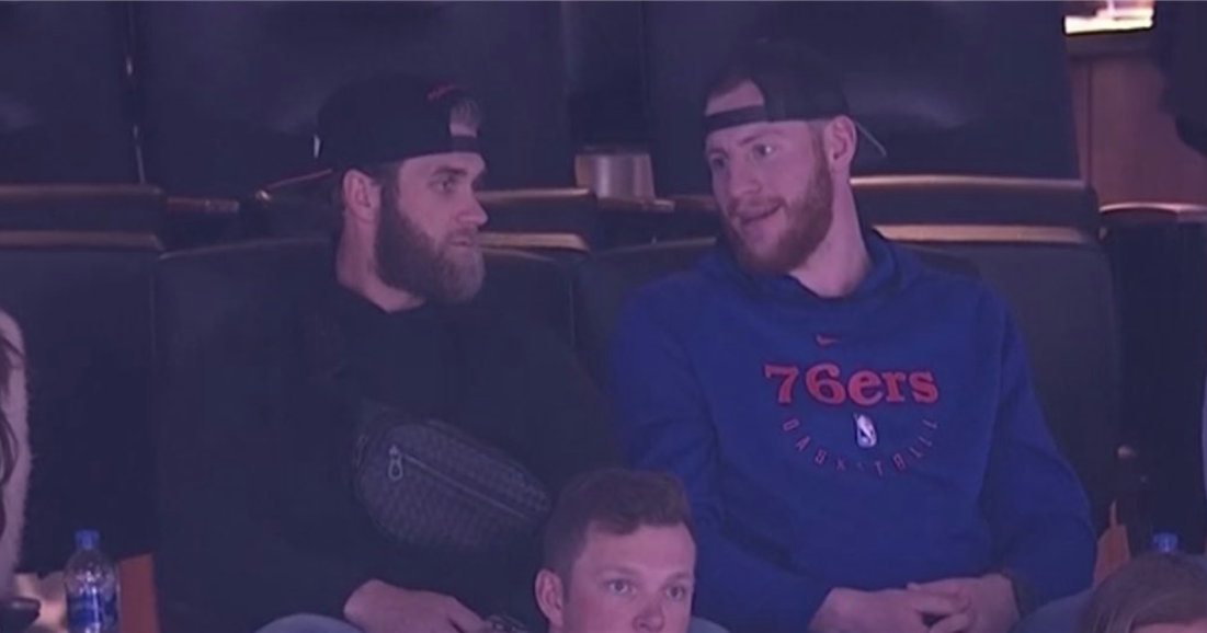 Bryce Harper rang the bell at Sixers game