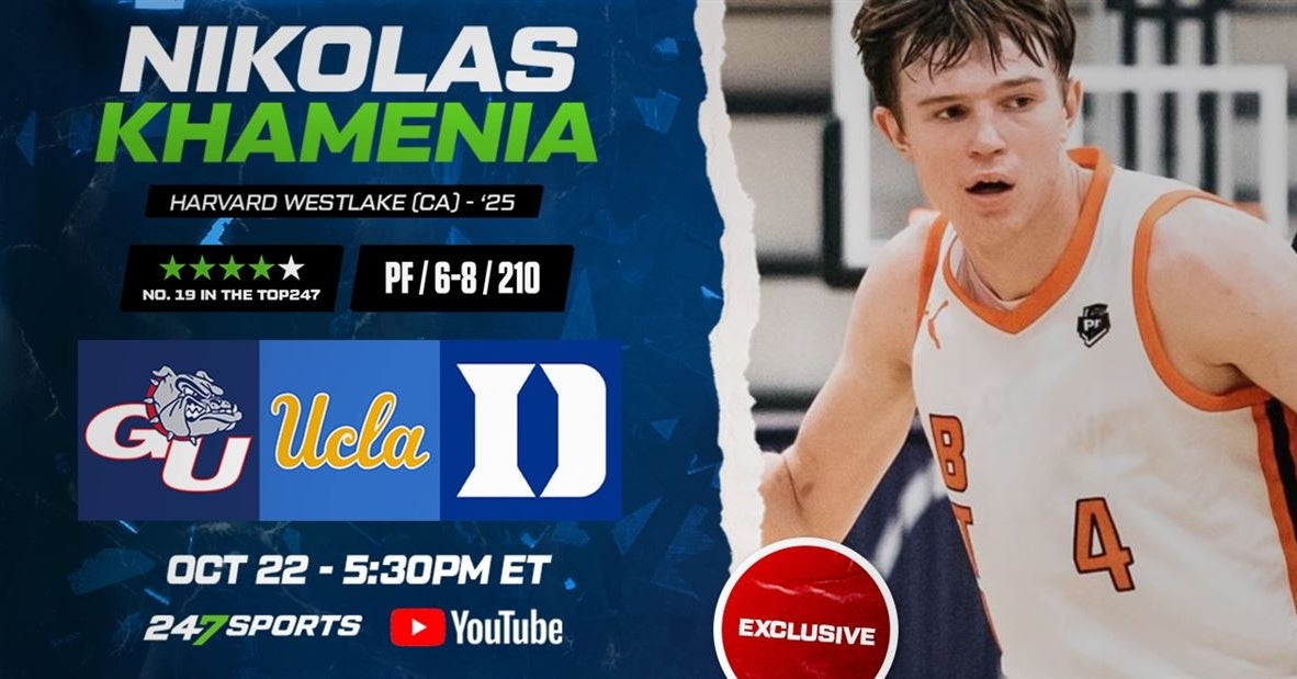 No. 19ranked Nik Khamenia to announce on Tuesday between Duke, UCLA