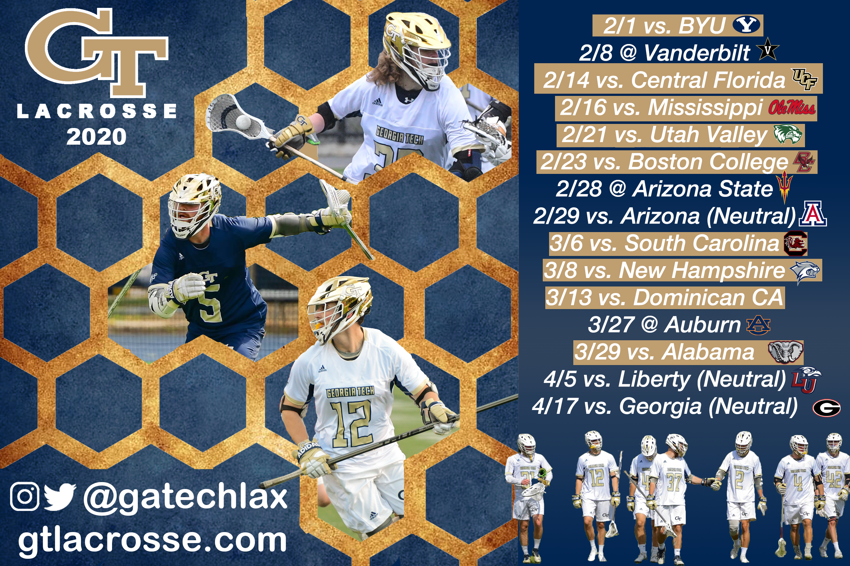 2020 GT Lacrosse Schedule