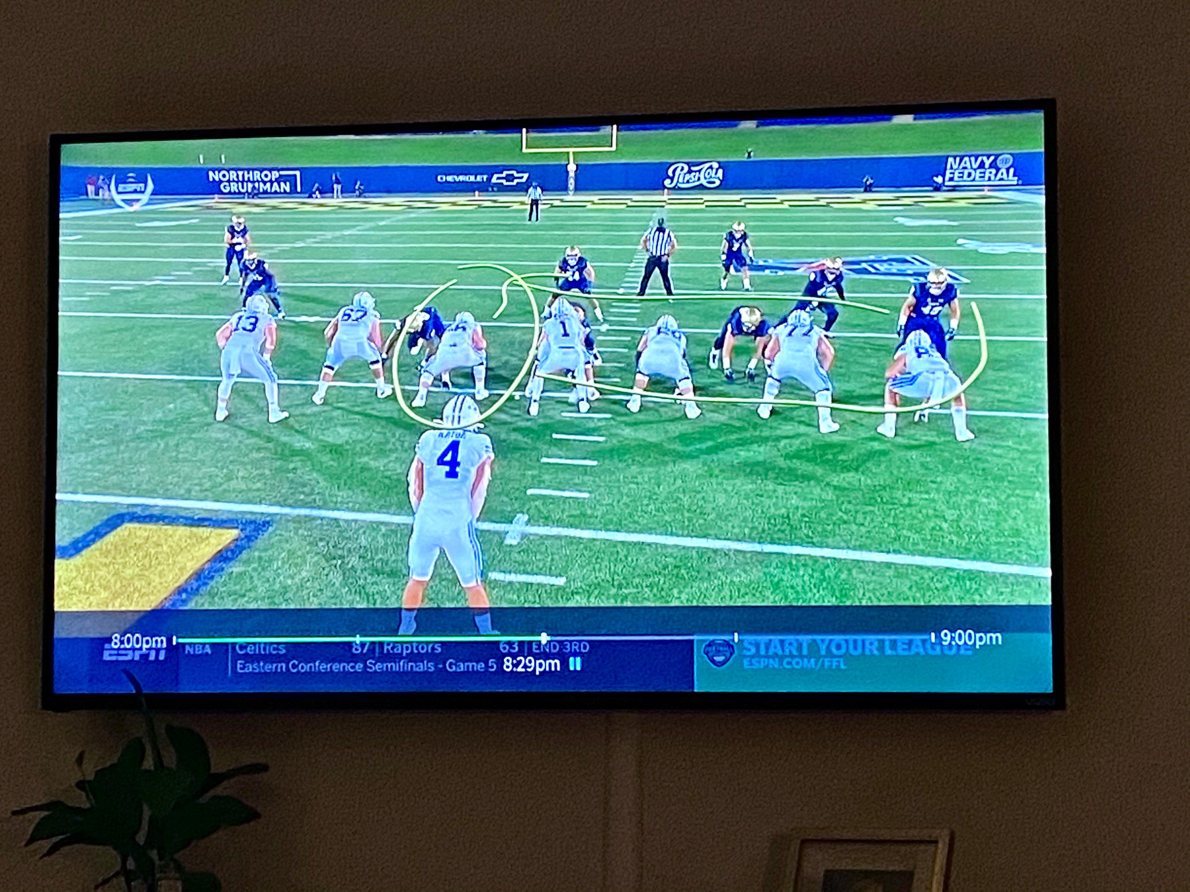BYU vs Navy (ESPN broadcast phallic)