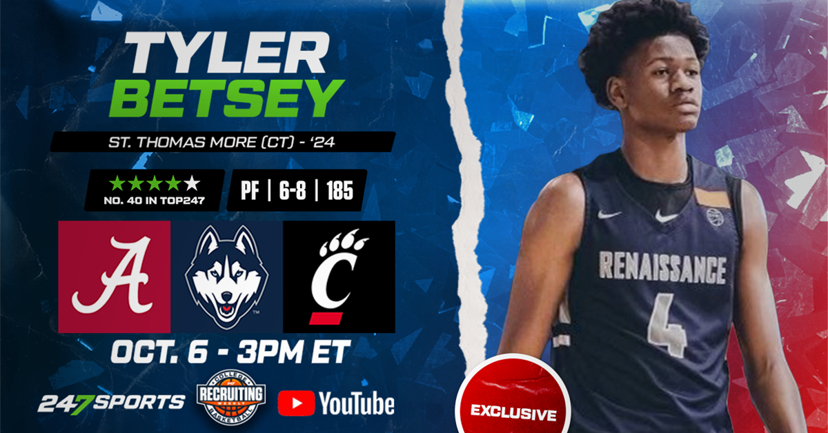 Top40 senior Tyler Betsey down to three, announcing live on 247