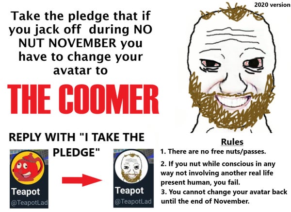 Don T Be The Coomer Take The Pledge No Nut November