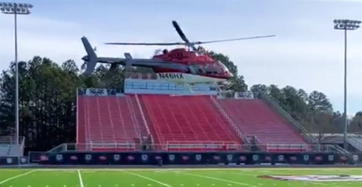 Georgia Bulldogs coach Kirby Smart Flies in Helicopter to Kickstart  Recruiting