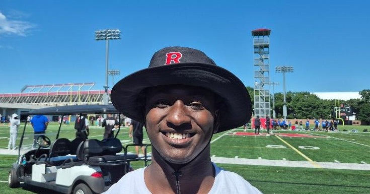 Rutgers commit Trenton Lynch was back on campus this weekend...and loving the program's vibe