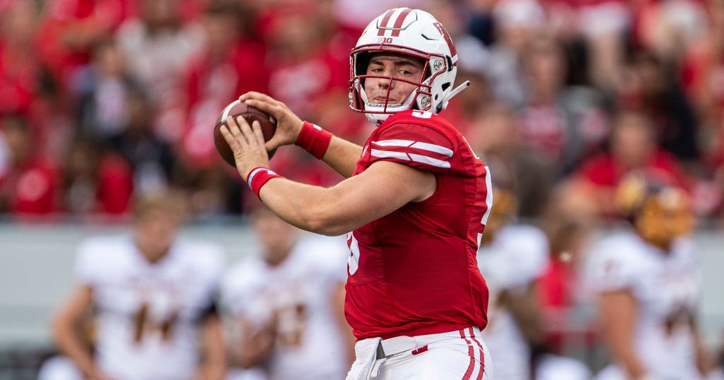 What Wisconsin QB Graham Mertz said after record performance