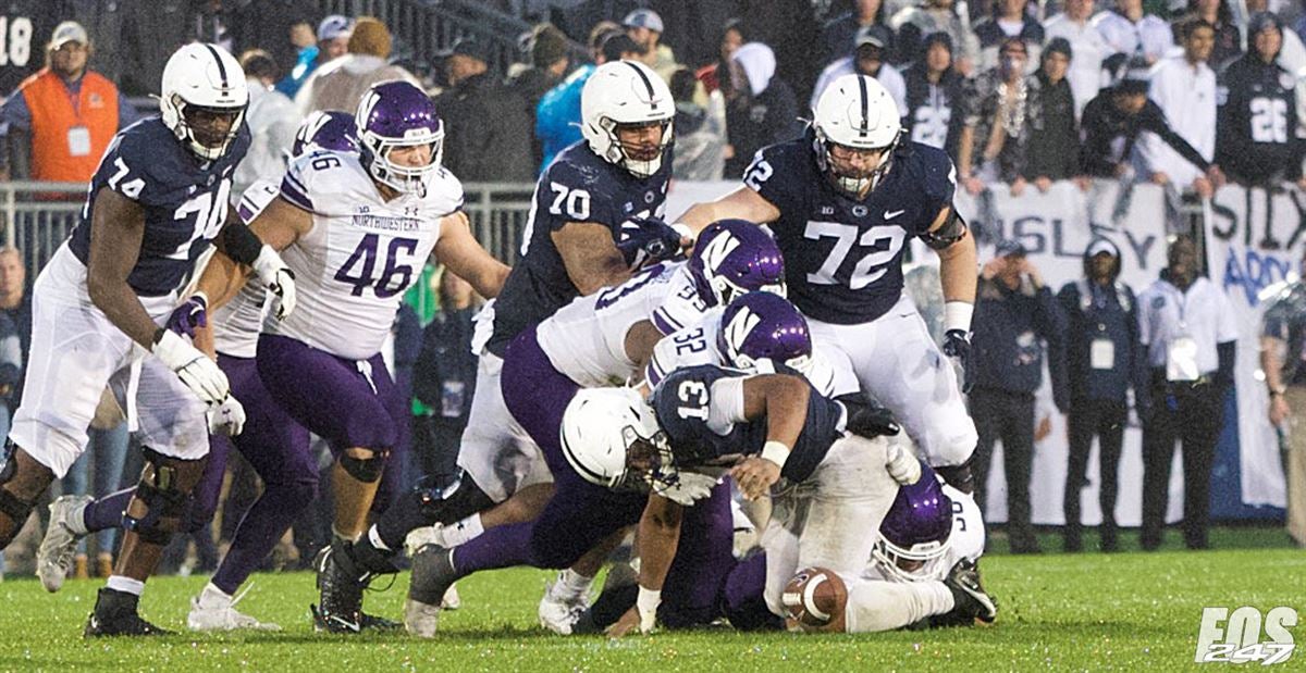 Big Ten Football on X: Penn State entered today with 0️⃣ turnovers on the  season. @NUFBFamily forced a fumble on the opening kickoff. Here it is. 