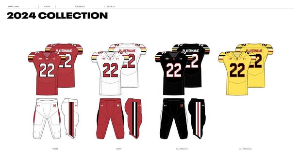 Maryland Football 2024 Unifroms