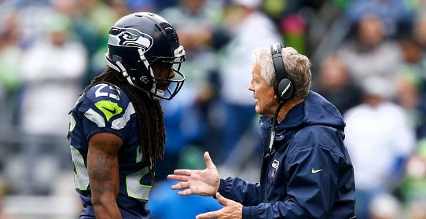 Head coach Pete Carroll of the Seattle Seahawks reacts after a second  News Photo - Getty Images