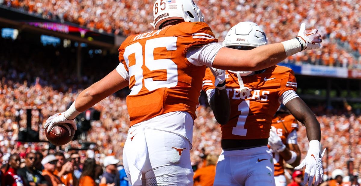 Gunnar Helm is embracing his role as the veteran of Texas' talented ...