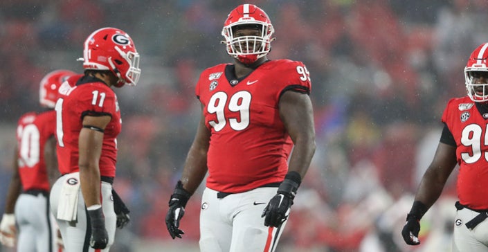 At 6'6” and 341 pounds with a 81 1/8” wingspan, Georgia defensive lineman Jordan  Davis is a massive dude 