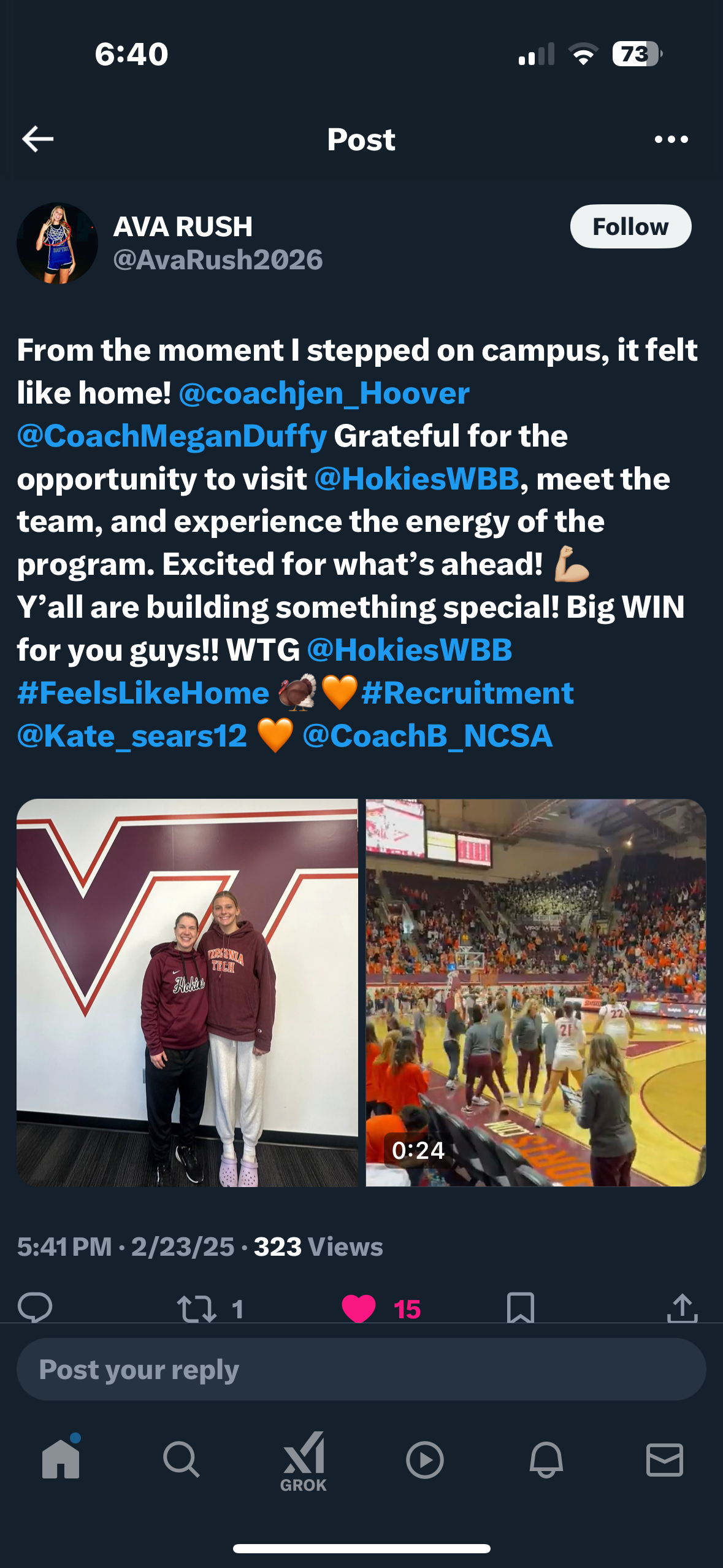 WBB 2026 Recruit impressed in Cassell today