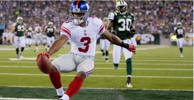 21 Aug, 2010: New York Giants wide receiver Victor Cruz (3) watches from  the sideline during second half NFL preseason action between the New York  Giants and Pittsburgh Steelers at New Meadowlands